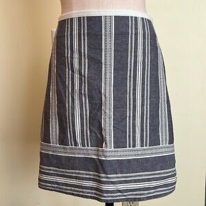 LOFT cotton striped skirt size 8
